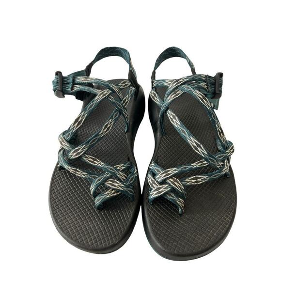 9 CHACO Z Boulder X2 Classic Boost Teal Diamond Sport Sandals Women's - Picture 1 of 4